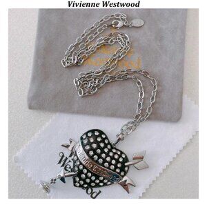 Vivienne Westwood Silver and Black Heart